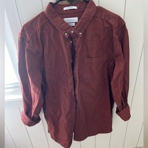 Urban outfitters dark rust button down
